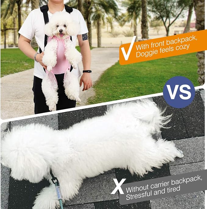 Pawaboo Pet Carrier Backpack, Adjustable Pet Front Cat Dog Carrier Backpack - Image 6