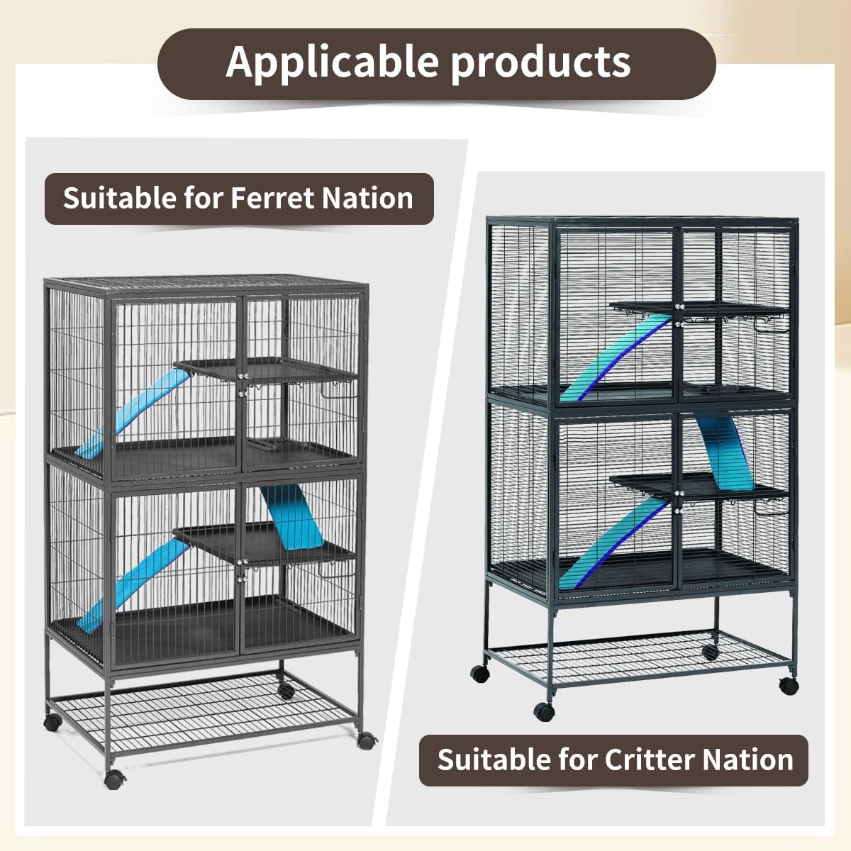 YKD Aluminum Alloy Scatter Guard for Ferret Nation & Critter Nation Cages