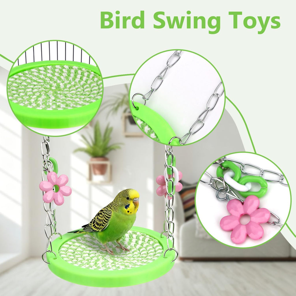 Litewoo Bird Swing Hammock Stand Climbing Toys for Parrot Cage