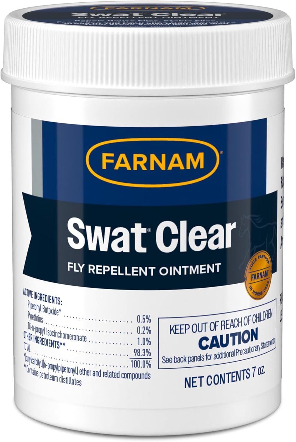 Farnam Swat Fly Repellent Ointment for Wounds, Sores, Scratches, 7 oz