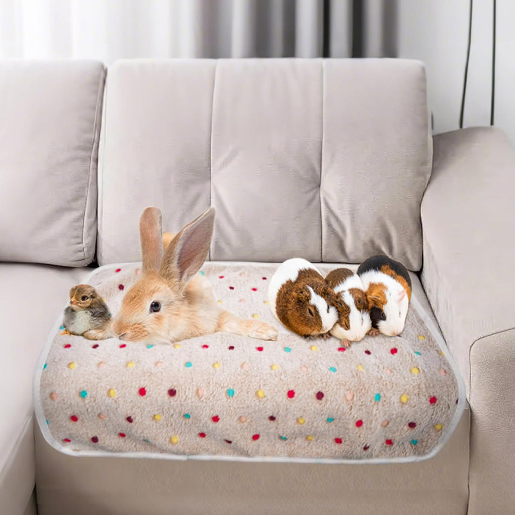6 Pack Guinea Pigs Fleece Blankets, Soft Plush Mats for Rabbits Hamsters, Washable Small Pet Cage Bedding, Cozy Burrow & Snuggle Cover for Puppies Kittens Travel (26 x 14 Inch, Dark Color)
