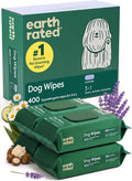 Earth Rated Dog Wipes for Paws & Butt, Deodorizing, Lavender, 400ct