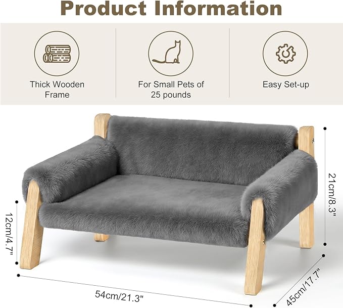 Elevated Cat Couch Bed for Indoor Cats - Image 2