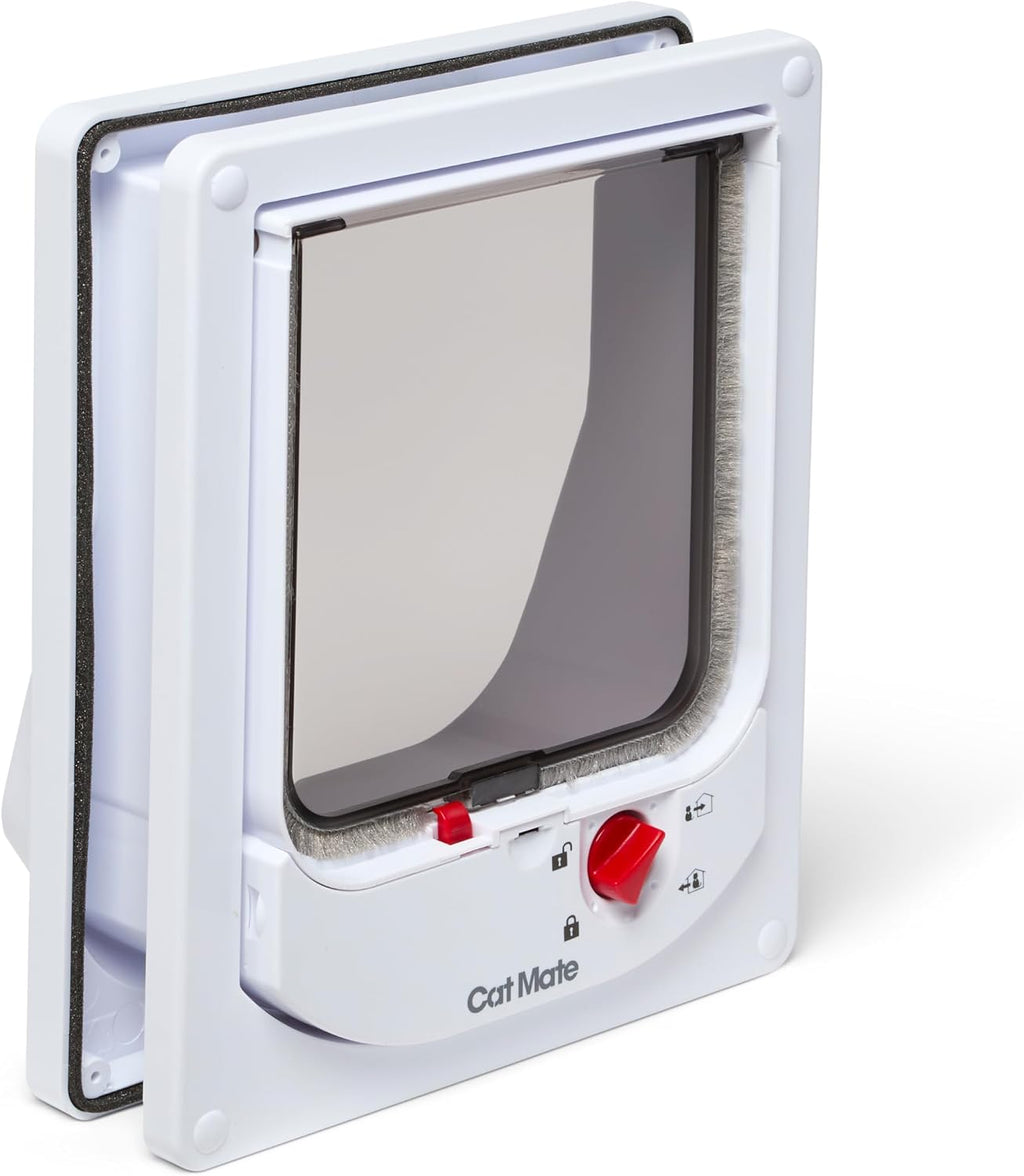 Cat Mate 4-Way-Locking Electromagnetic Cat Flap (254), White