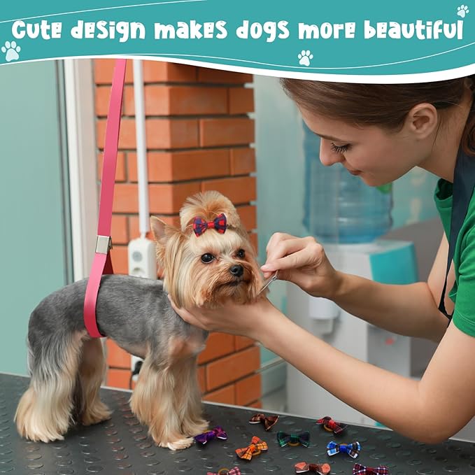 60 Pcs Cute Puppy Dog Hair Bows Small Bowknot Hair Bows - Image 6