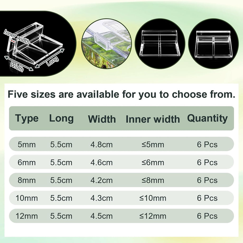 Sieral 2 Pcs Clear Aquarium Polycarbonate Canopy with Anti-Jumping Net