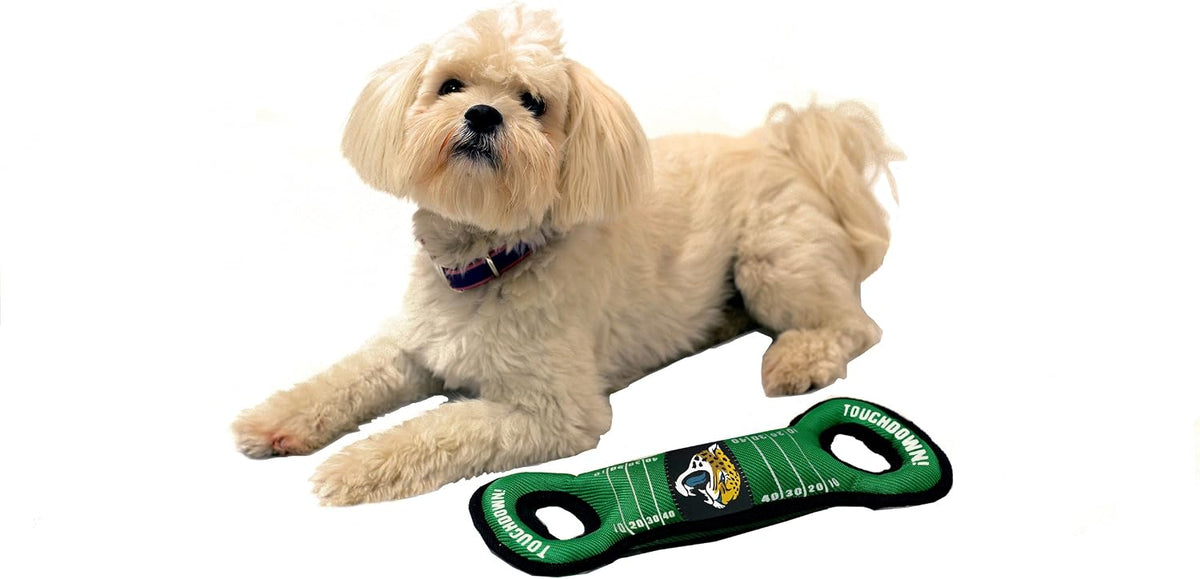 NFL Football Field DOG TOY with Squeaker. - KANSAS CITY CHIEFS - For Tug, Toss, and Fetch. - Tough & Durable PET TOY