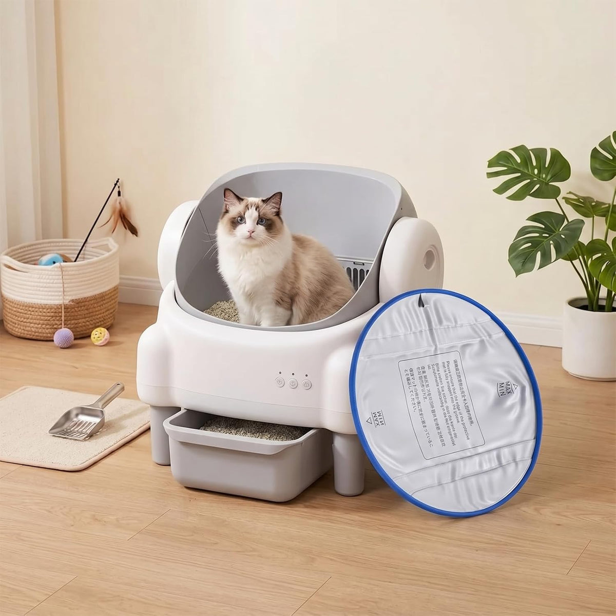 2-Pack Waterproof Pads for PARUUNTYS Self-Cleaning Cat Litter Box