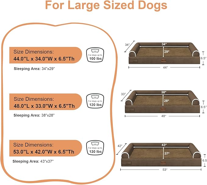 Large Dog Bed Orthopedic Washable: Extra Large Sized Beds - Image 6