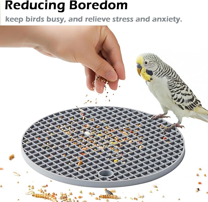 2Pcs Bird Foraging Toys Puzzle, Bird Slow Feeder Mats, Interactive Parrot - Image 3