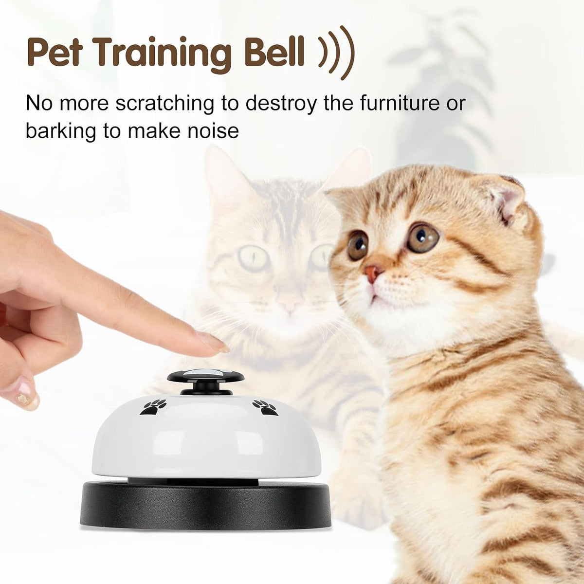 JEXCULL Pet Training Bells, 4 Pack Dogs Bell for Door Potty Training and to Ring to Go Outside Communication Device Dog AgilityTraining Equipment Interactive Toys (White)