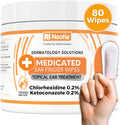 Nootie Medicated Ear Finger Wipes with Chlorhexidine for Dogs, Made in USA