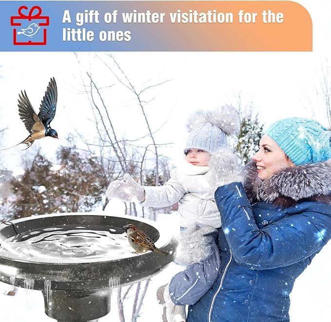 Bird Bath Heater for Outdoors in Winter, Birdbath Water Heater 120 W Pond - Image 7