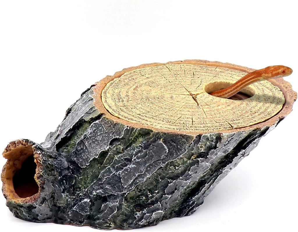 Snake Hide and Basking Tree Roots Cave for Terrariums, Available for Climbing and Hiding Spots for Reptiles, Amphibians, and Small Animals, Corn Snake, Small Gecko