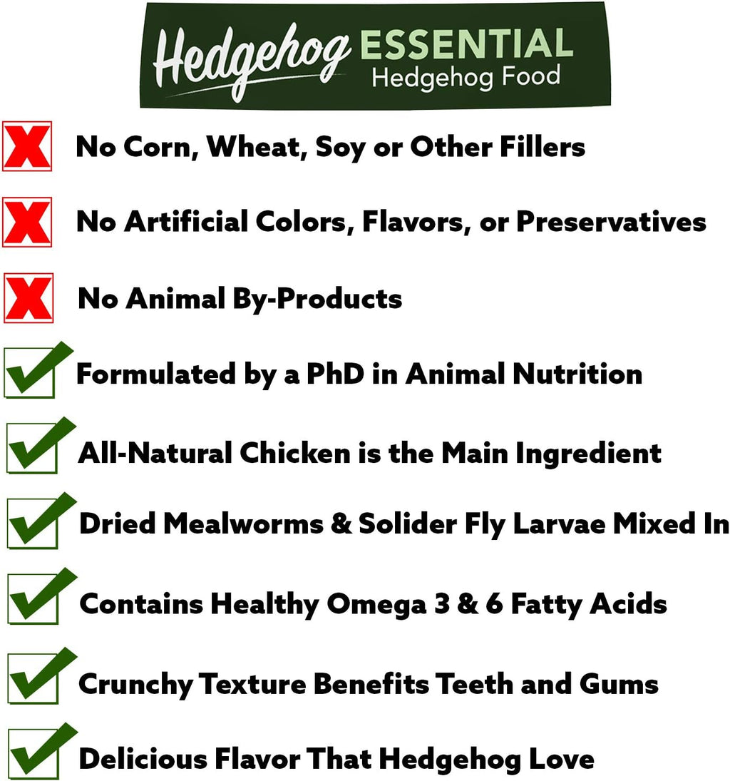 Hedgehog Essential - Chicken Kibble with Mealworms (1.75 Pound)