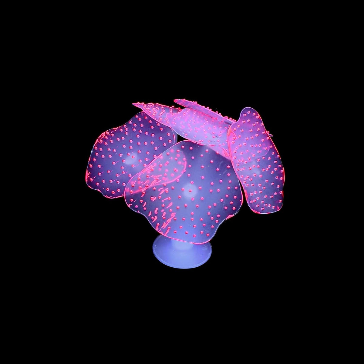 4 Pack Glow Aquarium Decorations Coral Reef Glowing Mushroom Anemone Simulation Glow Plant Glowing Effect Silicone for Fish Tank Decorations