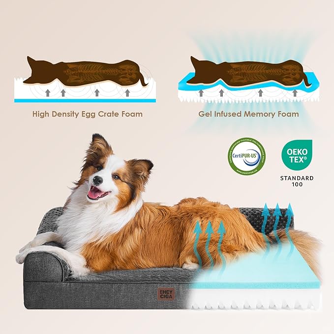EHEYCIGA Large Dog Bed Memory Foam - Image 4