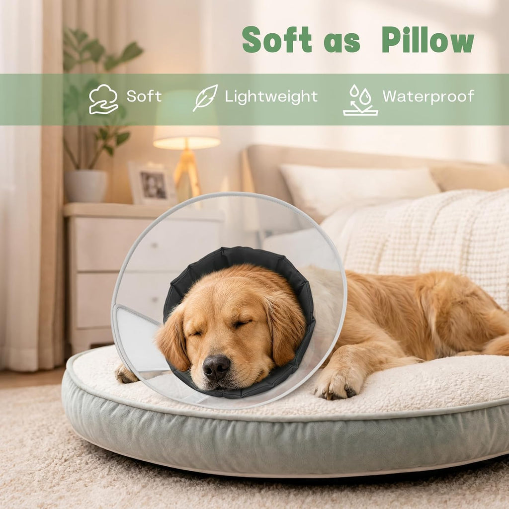 Dog Cone Collar to Stop Licking with Soft Liner Recovery Collar Alternative
