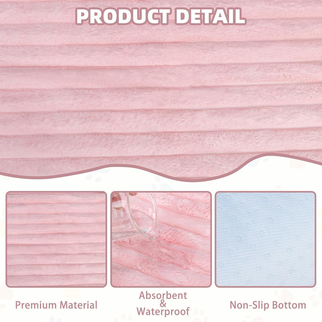 Homimp Guinea Pig Bed, 2 Pack Waterproof Reusable Small Animal Bed, Washable & Anti Slip Small Animal Beds for Indoor Rabbit Hamster Squirrel Hedgehog Chinchilla Ferret, 16"x24" Pink