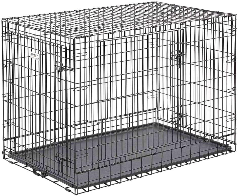 MidWest Homes for Pets Ultima Pro Heavy-Duty 30-Inch Dog Crate, Ultra-Strong Steel Double Door Pet Cage for Medium-Sized Breeds, Accessories Included