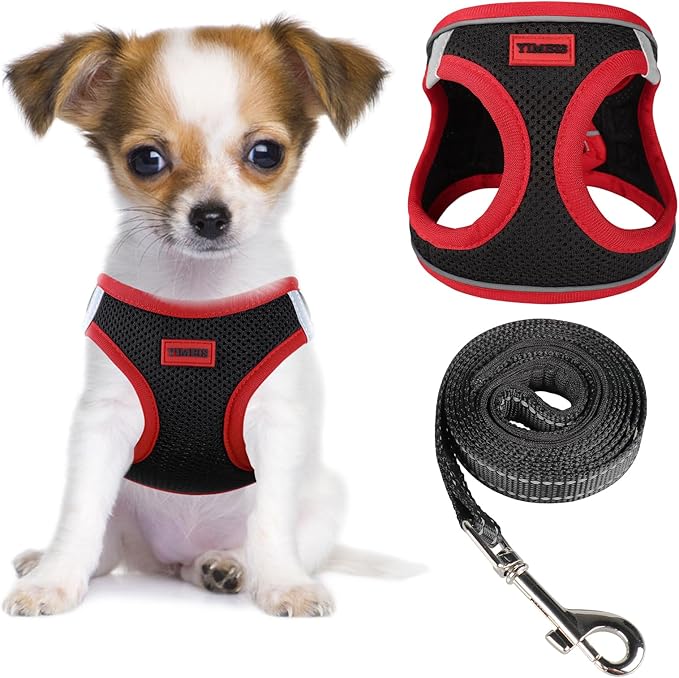 YIMEIS Dog Harness and Leash Set, No Pull Soft Mesh Pet Harness, Reflective by YIMEIS