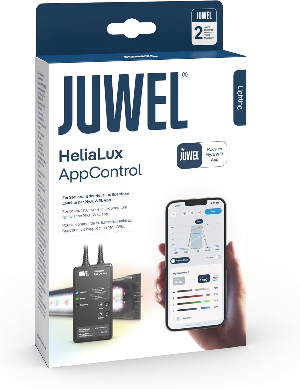 Juwel Aquarium - HeliaLux AppControl - to control the HeliaLux Spectrum Lighting Unit Using the MyJUWEL app