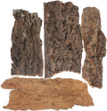 4pcs Natural Cork Bark for Reptiles, Wood Tree Bark Reptile Hides Small Climbing Decor, Terrarium Tank Accessories for Bearded Dragon Geckos Lizard Tortoise Water Tube Landscaping