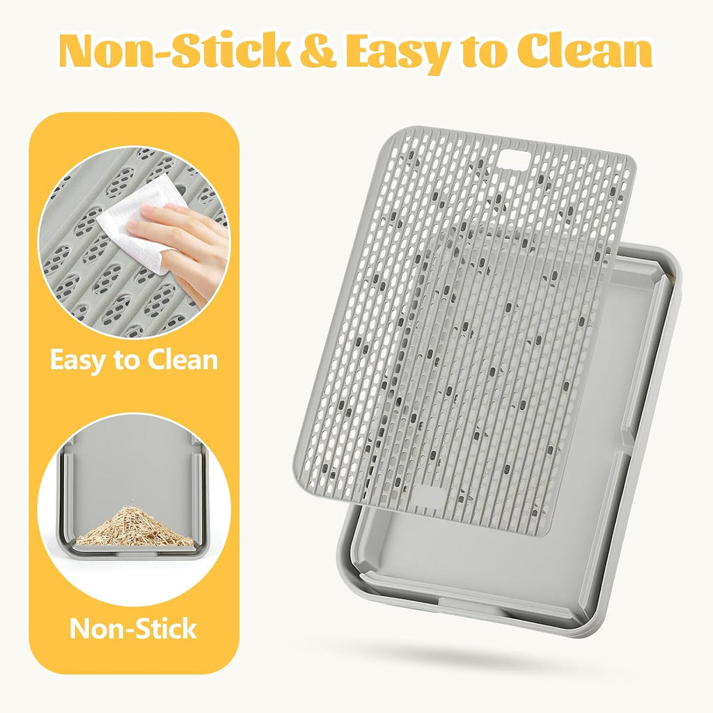 Cat Litter Box Step, Large Cat Step Ramp with Filter Function, Grey
