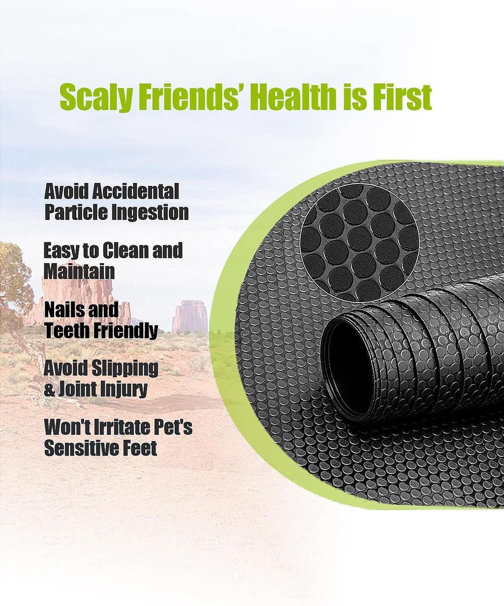 Bearded Dragon Tank Accessories, Reptile Substrate Floor for Bearded Dragon Enclosure 4x2x2, Leopard Gecko Tank Liner Mat for 120 Gallon Reptile Tank