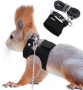 Squirrel Traction Rope Strap Anti-Bite Chain Rope, Adjustable Vest,Black
