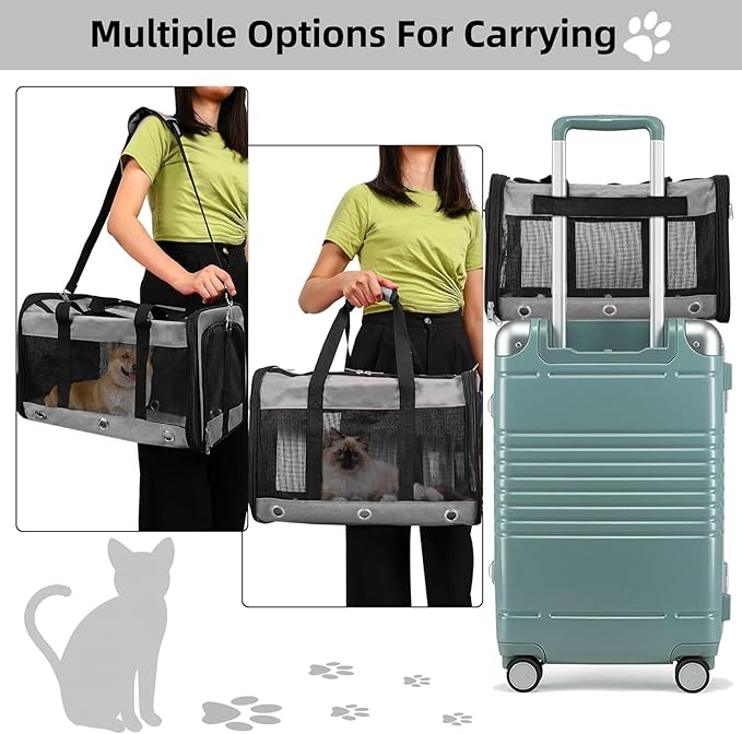 Soft Sided Cat/Dog Carrier，Collapsible Mesh Pets Travel Carriers - Image 3