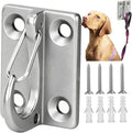 Wall Hook for Dog Leashes,Heavy Duty Stainless Steel Dog Chain Parking Hook for Tie Out in Yard,No Runaway System,Easy to Install,Use Indoor-Outdoor （1-Pack ）