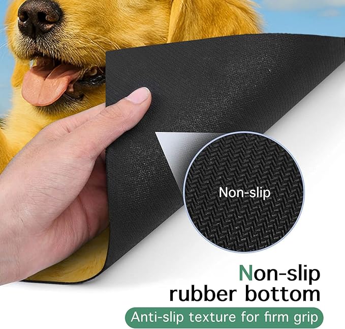 Welcome Spring Pet Feeding Mat 24" x 16" Non Slip Dog and Cat Food Mat Easy - Image 6