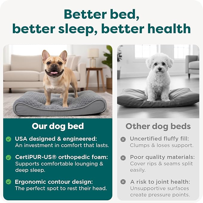 FurHaven Orthopedic Dog Bed for Medium Dogs, Luxe Lounger Contour Mattress - Image 7