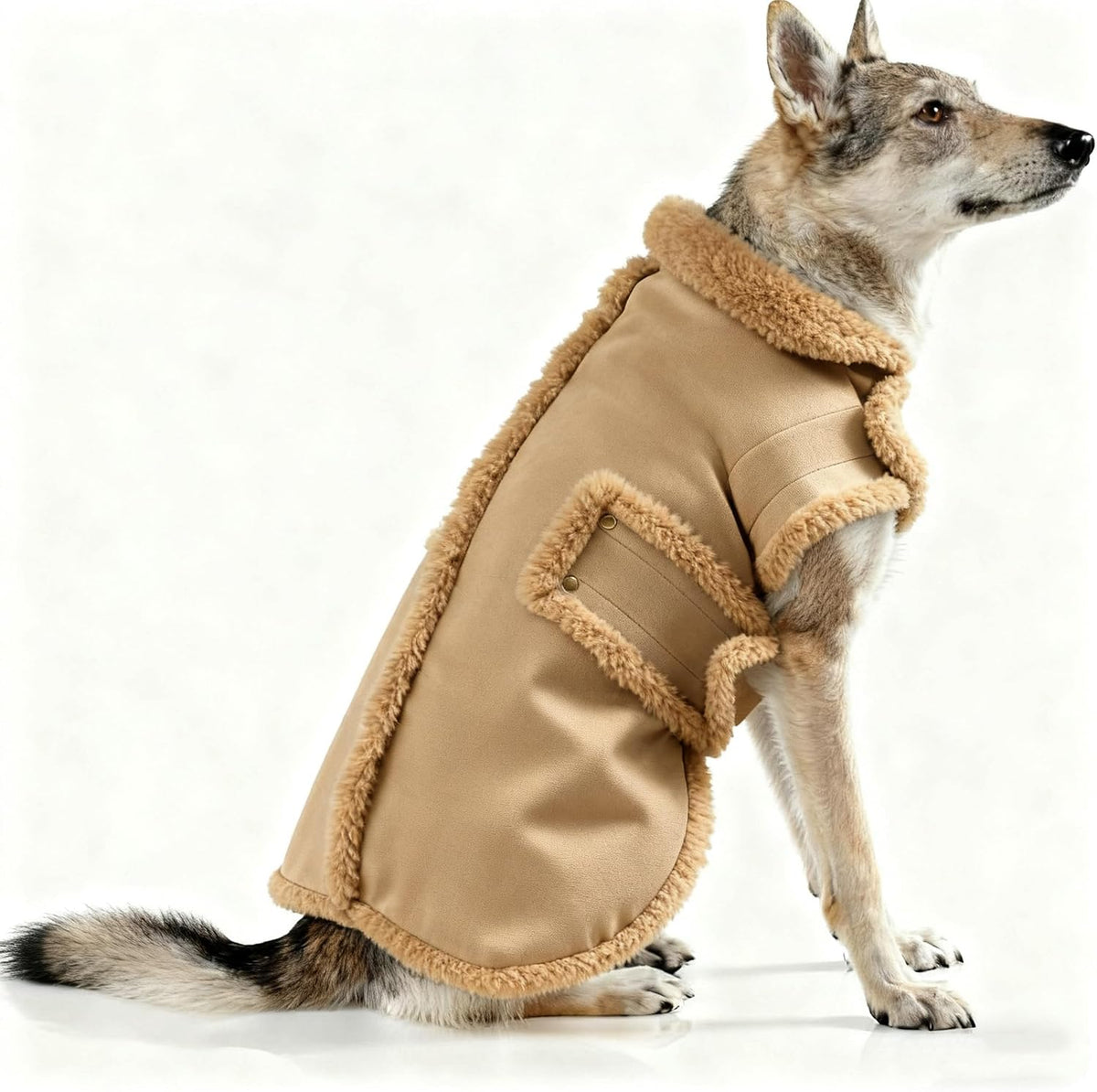 Dog Winter Jacket, Warm Windproof Dog Sweaters for Small Dogs, Thick Apparelf Fleece Coat for Medium Large Dogs (Medium)