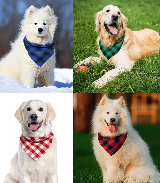 Christmas Plaid Dog Bandana - Image 7