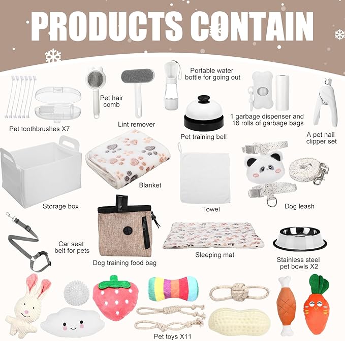 Abbylike 50 Pcs Puppy Supplies Starter Kit - Image 3