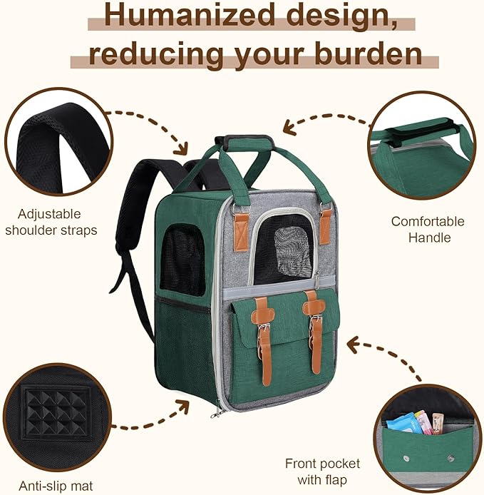 Cat Carrier Backpack, Airline Approved Mesh Dog Backpack - Image 5
