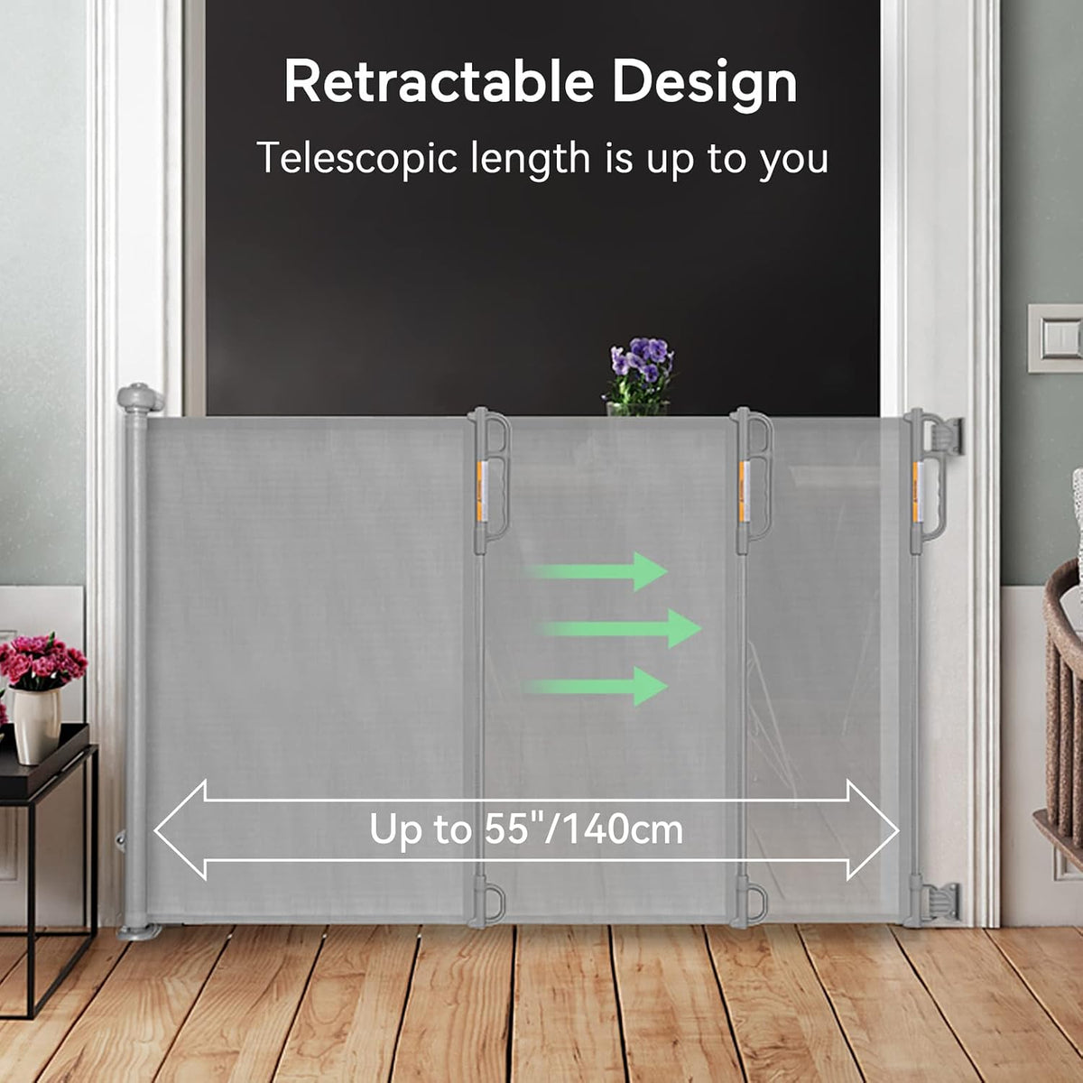 Momcozy Retractable Mesh Baby Gate or Dog Gate
