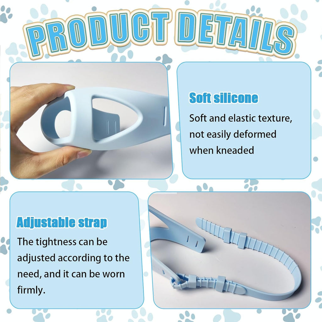 Silicone Dog Muzzle, Prevent Biting Licking, S