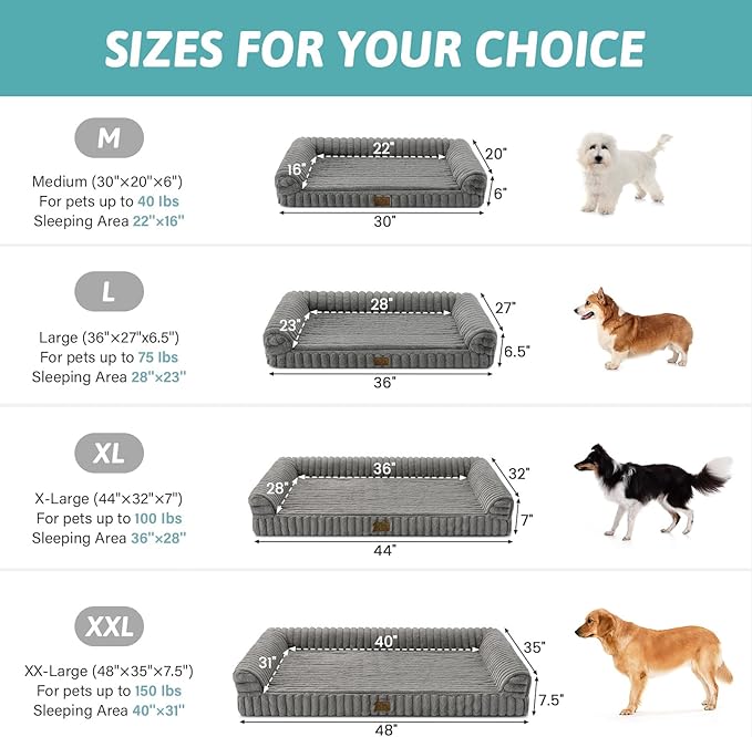 Cute Dog Bed for Extra Large Dogs, Faux Rabbit Fur Orthopedic Foam Dog Bed - Image 2