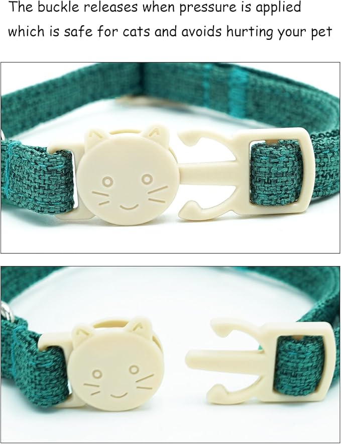 Christmas Cat Collar-2 Pack Cat Collar Red and Green Linnet - Image 3