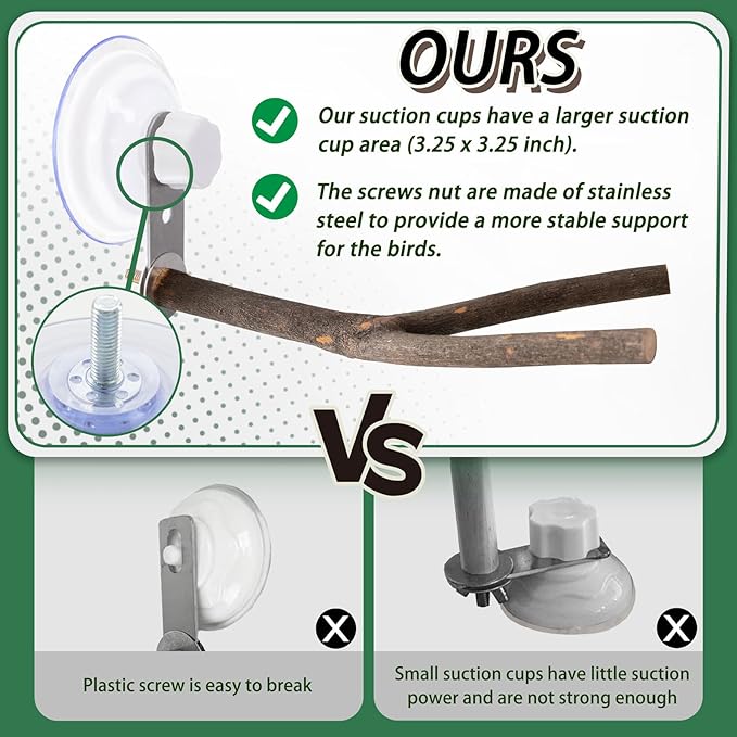 2 Pcs Natural Bird Perch Stand - Image 4