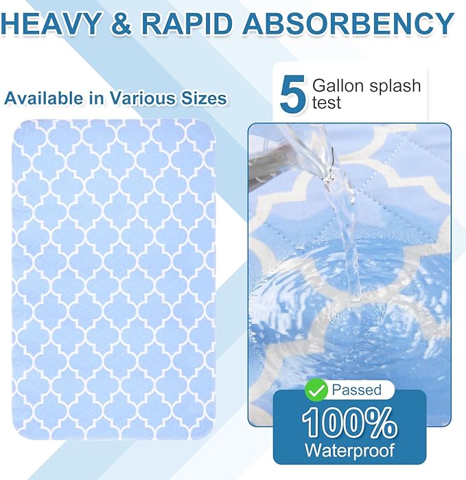 OUTCREATOR® Washable Bed Pads 34" x 56", Incontinence Mattress Protector - Image 2