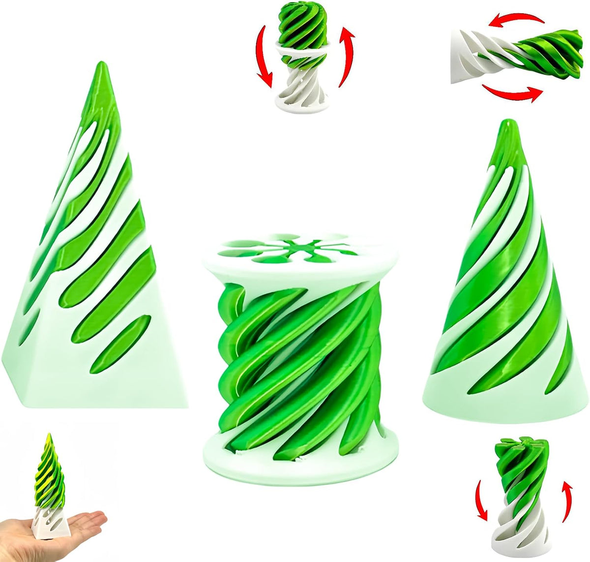 Valentines Day Gift for Kids 3 Packs Impossible Cone,Impossible Cones passthrough Impossible Pyramid for Relaxing,Spiral Fidget Toy passthrough Impossible Cone,Birthday for Adults & Kids