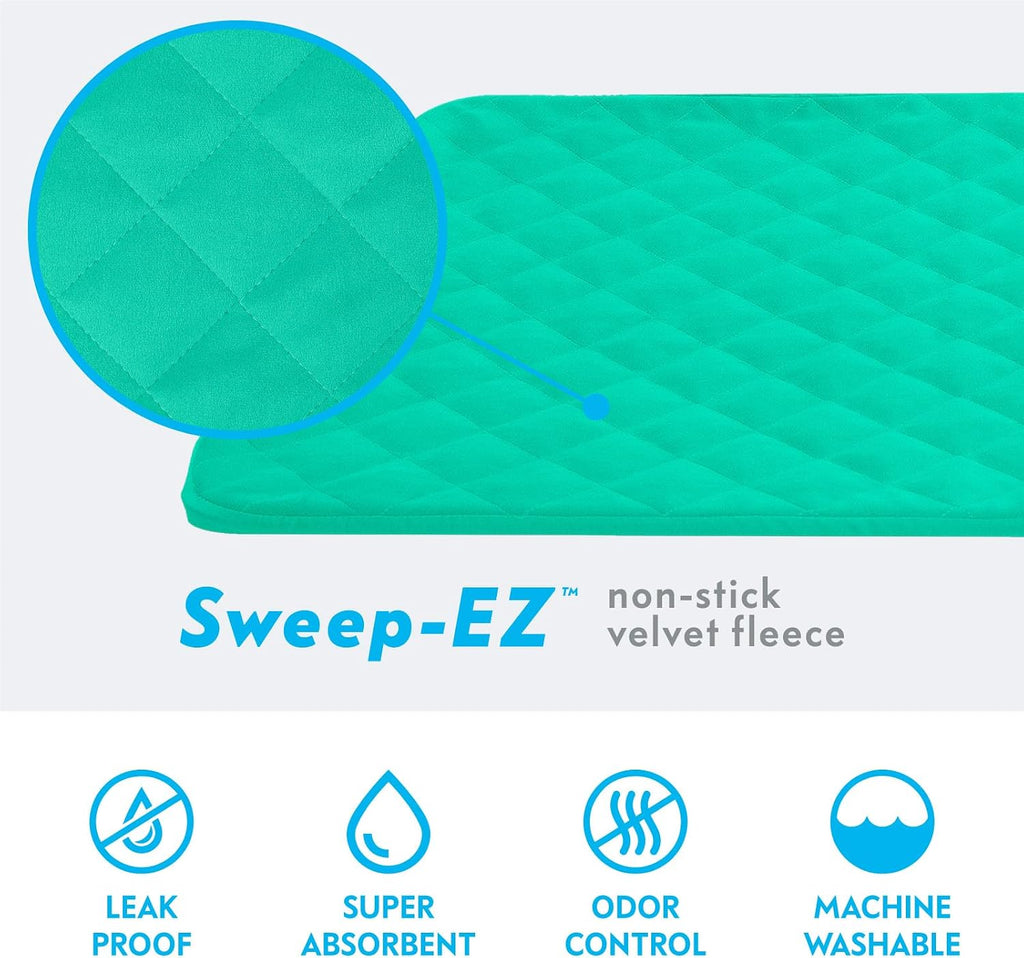 Paw Inspired Fitted Fleece Top Pan Liner, Fits Critter Nation Cage, Green
