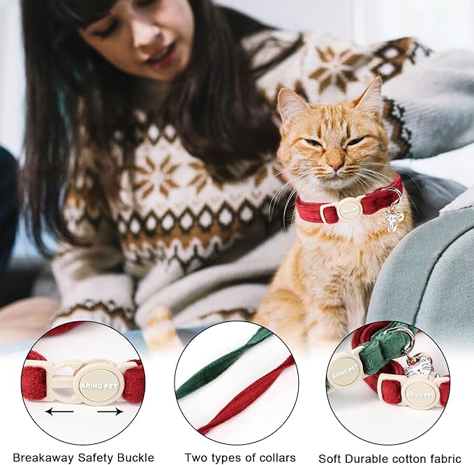 ARING PET 2 Pack Cat Collars-Cute Breakaway Cat Collar - Image 2