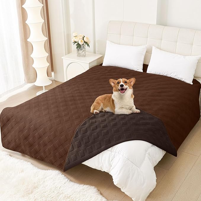 hyha Waterproof Dog Blanket, Reversible Pet Bed Blanket, Soft Sofa Couch Cover by hyha