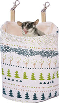 Sugar Glider Sleeping Pouch,Large 7.9'*9.8' Cage Hanging Bag,Breathable Cage Accessories & Toys for Sugar Gliders,Rats,Ferrets, Hamsters, Sack Swing Hanging Bed for Gliders Rat Hedgehog Hamster