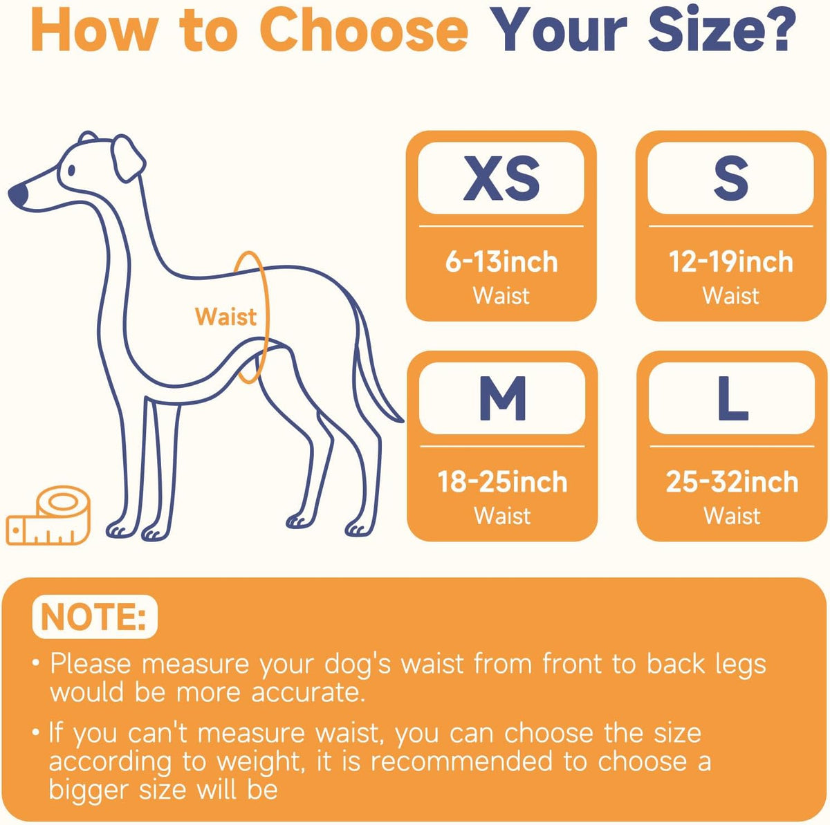 Dono Widened Dog Diapers, Disposable Male Dog Wraps, Medium 24ct